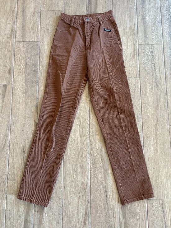 Roughrider Denim - Vintage Roughrider Jeans Women's 7/8 Brown Western Bareback Texas Star Rodeo